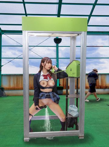 公衆電話ボックス360度 顔面最強美乳J〇きき乳首チャレンジ