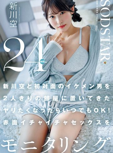 新川空と初対面のイケメン男を2人きりの部屋に置いてきた ヤリたくなったらいつでもOK！赤面イチャイチャセックスを24時間モニタリング 新川空
